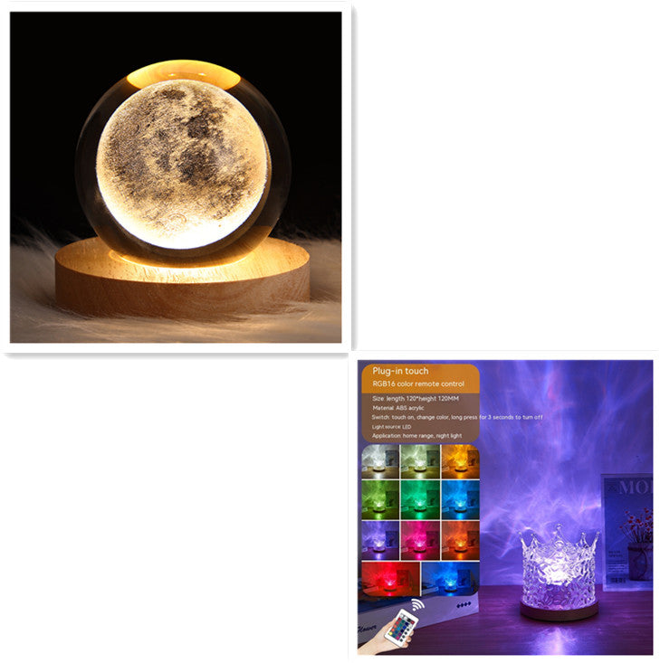 Water Ripple LED Night Light With Remote And 16 Colour Modes