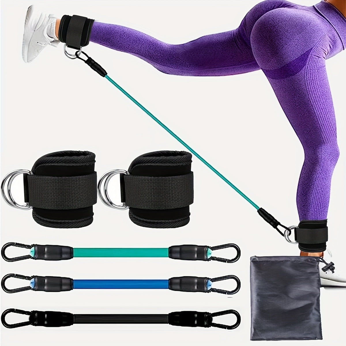 Ankle Strap Resistance Bands for Hips, Legs and Glute Training