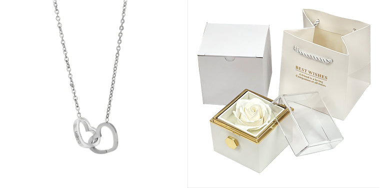 Rotating Soap Rose Gift Box, Romantic Jewellery Packaging