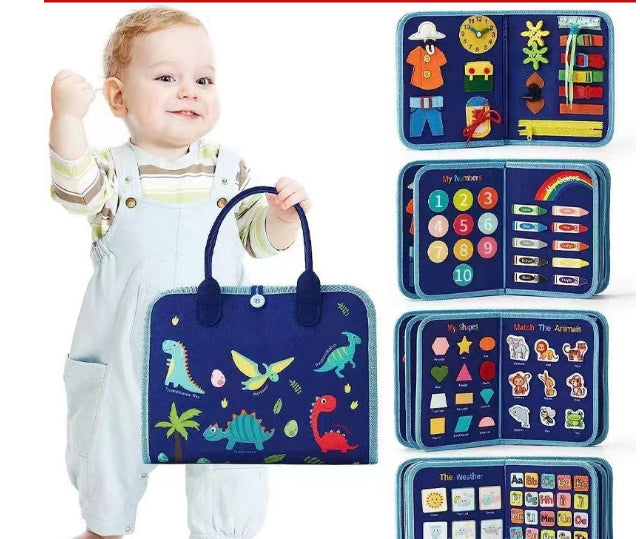 Felt Busy Book for Toddlers, Dressing and Buttoning Learning Board