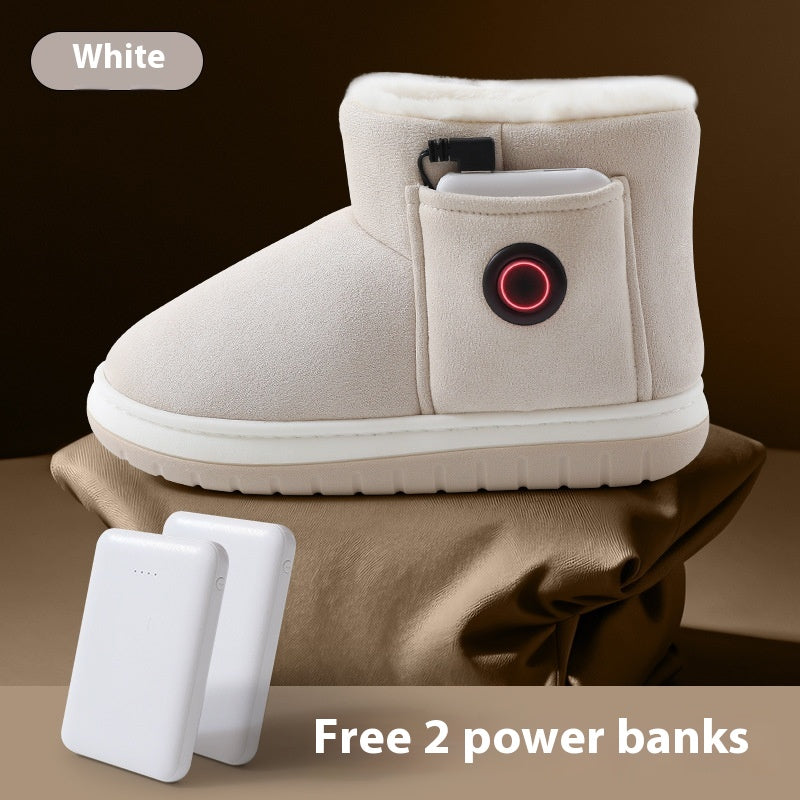 Rechargeable Electric Heated Slippers, Winter Foot Warmers