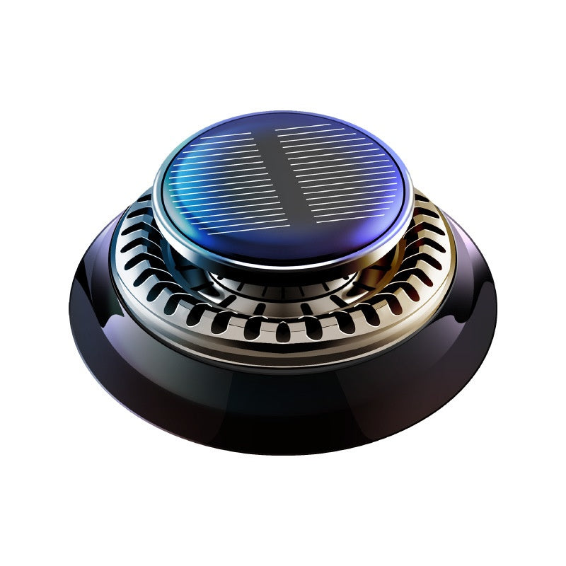 Solar Powered Rotating Car Air Freshener with Double Ring Design