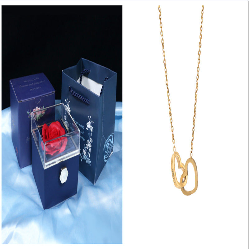 Rotating Soap Rose Gift Box, Romantic Jewellery Packaging