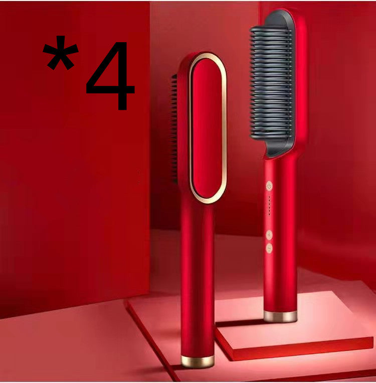 2 In 1 Hair Straightener Comb With Negative Ion And Curling
