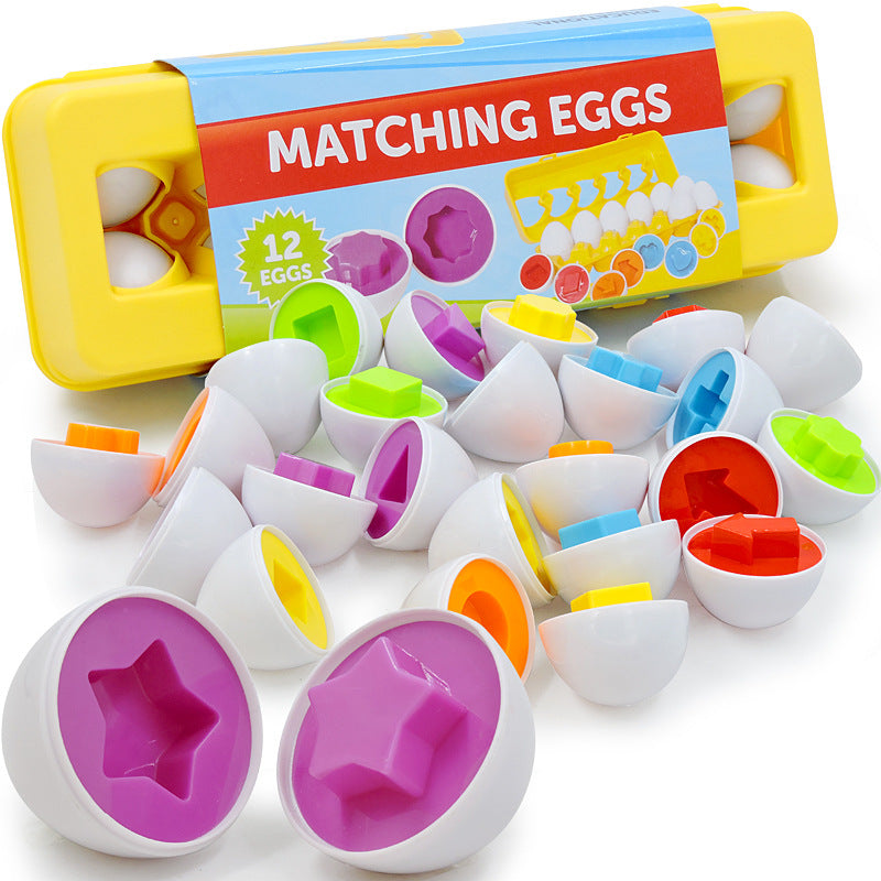 Montessori Smart Egg Toy Set for Shape and Colour Matching