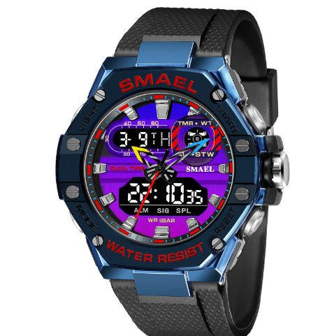 Men's Digital Alloy Electronic Watch with Sporty Style and Clear Display