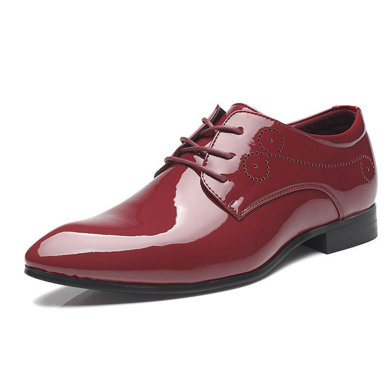 Men's Leather Dress Shoes, Business Casual Lace-Up in Many Colours