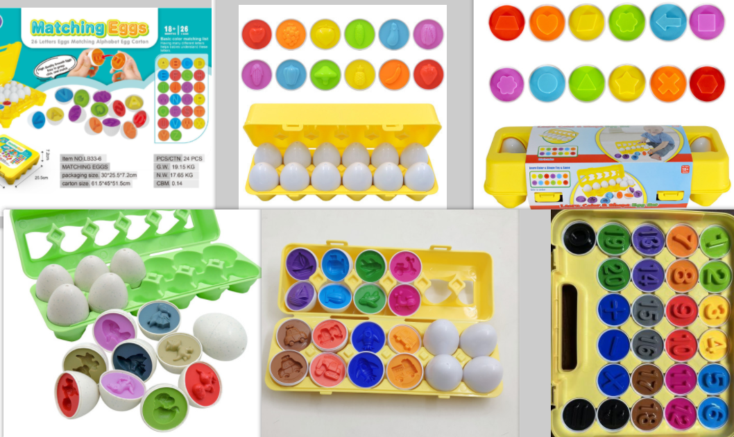 Montessori Smart Egg Toy Set for Shape and Colour Matching