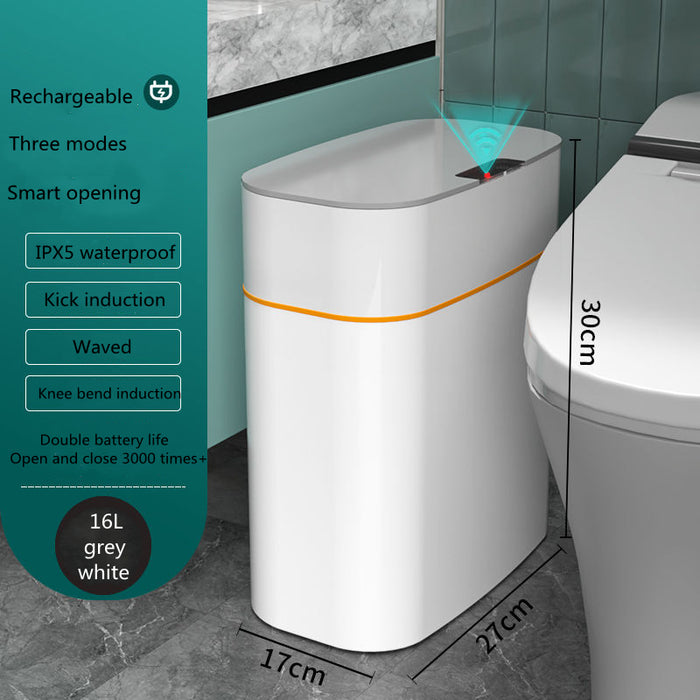 Papelera con tapa y sensor inteligente para la cocina y el dormitorio