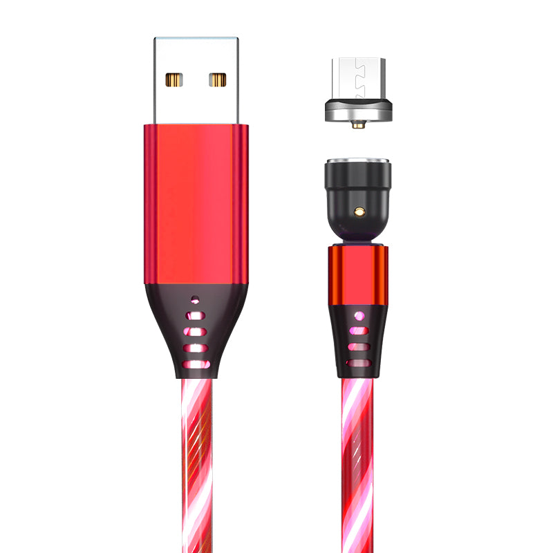 540 Degree Rotating LED Magnetic Charging Cable, 3A Fast Charge