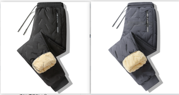 Men's Plush Fleece Sweatpants, Thick Lambswool-Lined