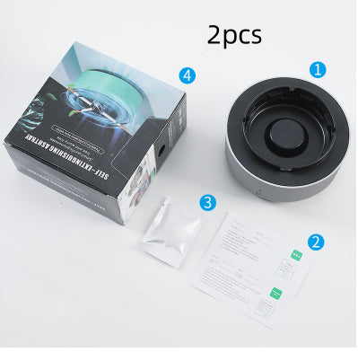 Portable Car Ashtray With Anion Air Purifier And Automatic Open
