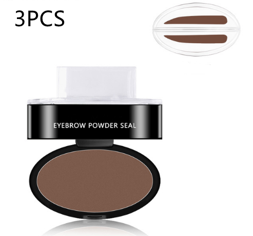 Eyebrow Stamp Kit With Stencils And Waterproof Brow Powder