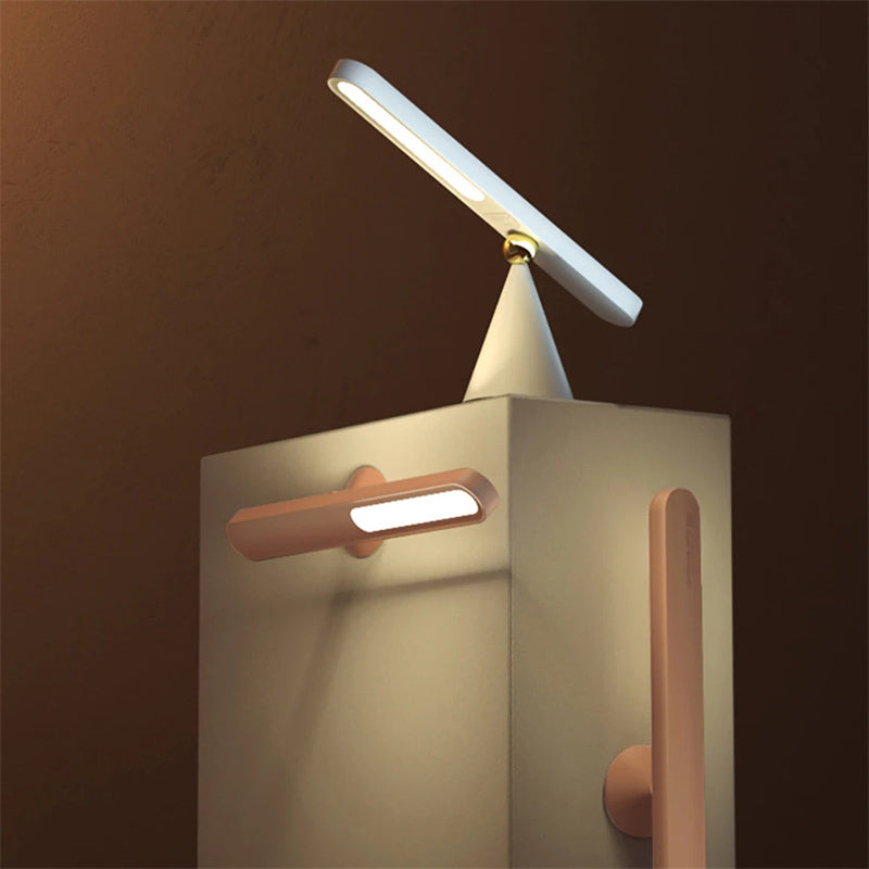 Reading Table Lamp with Geometric Design and Wireless Wall Mount