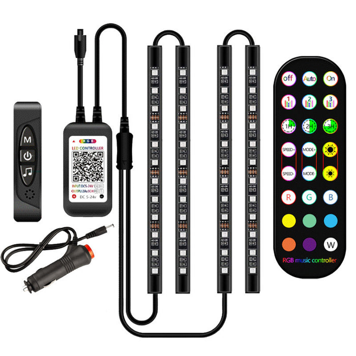 Wasserdichte LED-Ambientebeleuchtung für den Innenraum des Autos, aufklebbarer Dekoleuchte