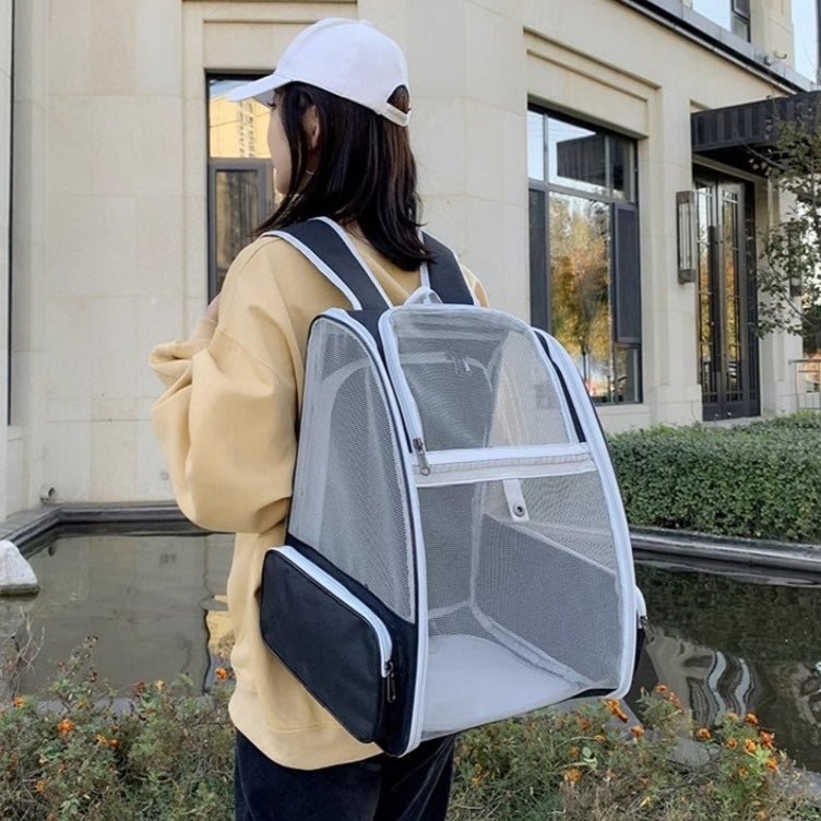 Small Pet Backpack Cat Carrier Travel Bag in Oxford Cloth
