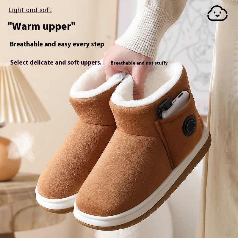 Rechargeable Electric Heated Slippers, Winter Foot Warmers