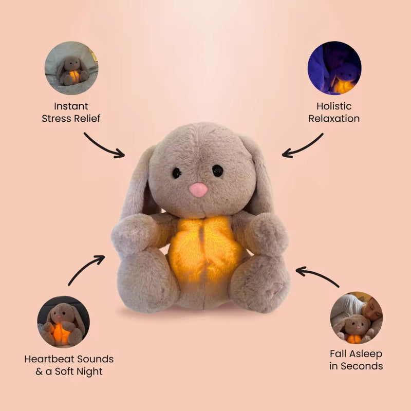 Breathing Bunny Plush Toy With Soft Moving Belly