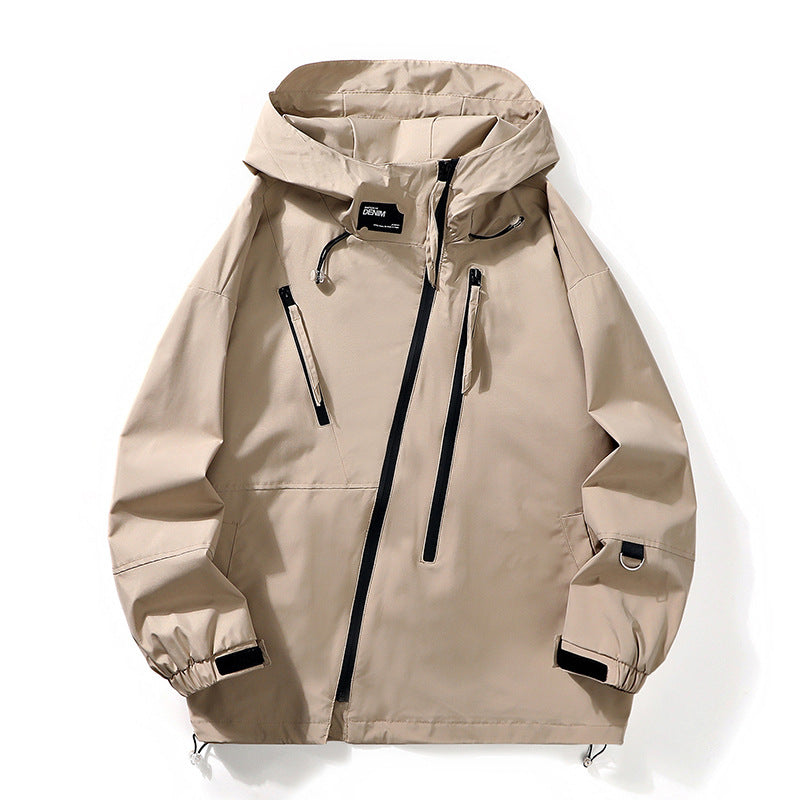 Men's Relaxed Fit Workwear Jacket With Side Patch Pockets