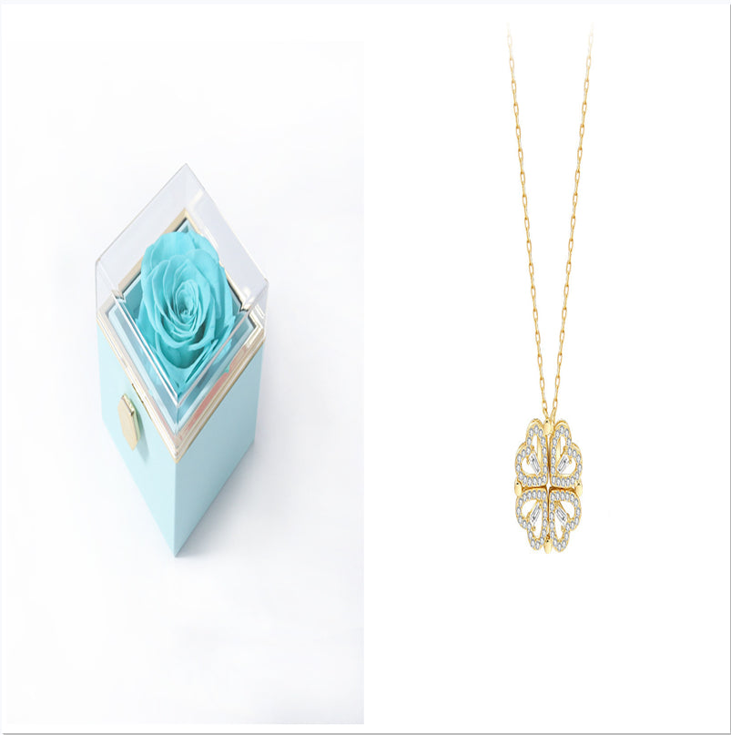 Detachable Four-Leaf Clover Necklace for Women, Multi-Wear Style