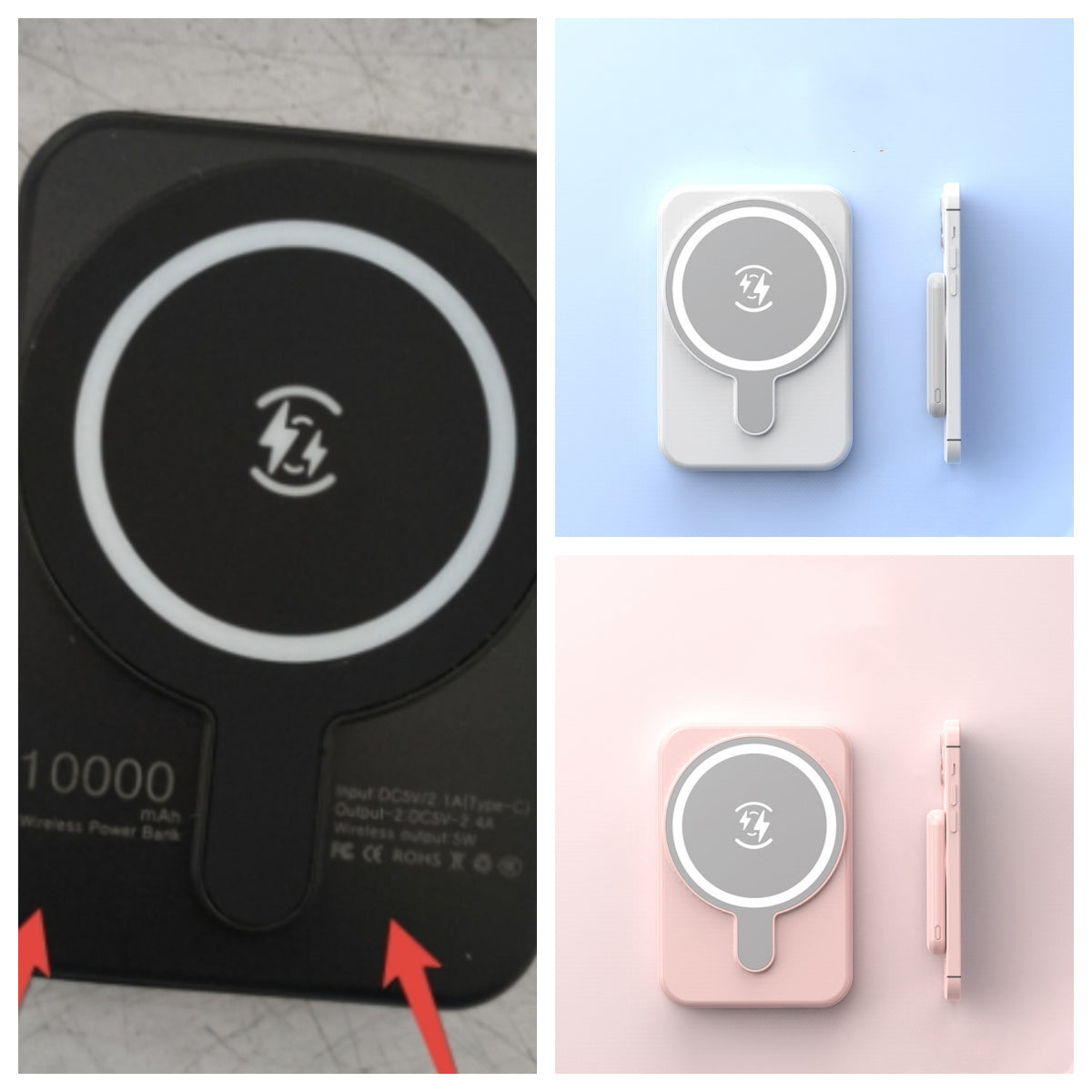 Mini Magnetic Wireless Power Bank 5000mAh with Fast Charging