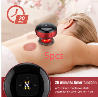 Electric Vacuum Cupping Body Massager With 12 Speeds, USB Charging