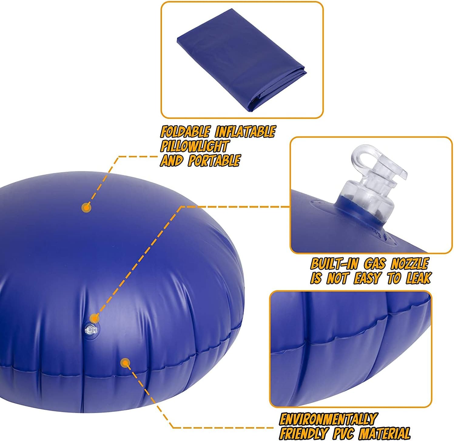 Kids' Hanging Pod Swing with Inflatable Cushion for Play and Rest