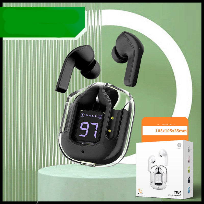 Mini Transparent Wireless Earbuds With LED Power Display