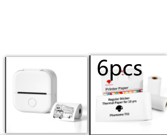 Portable Mini Bluetooth Thermal Label Printer, Inkless Printing