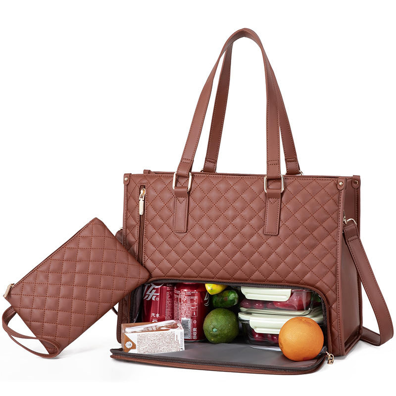 Insulated Lunch Tote Bag For Women, Leak-Proof Crossbody