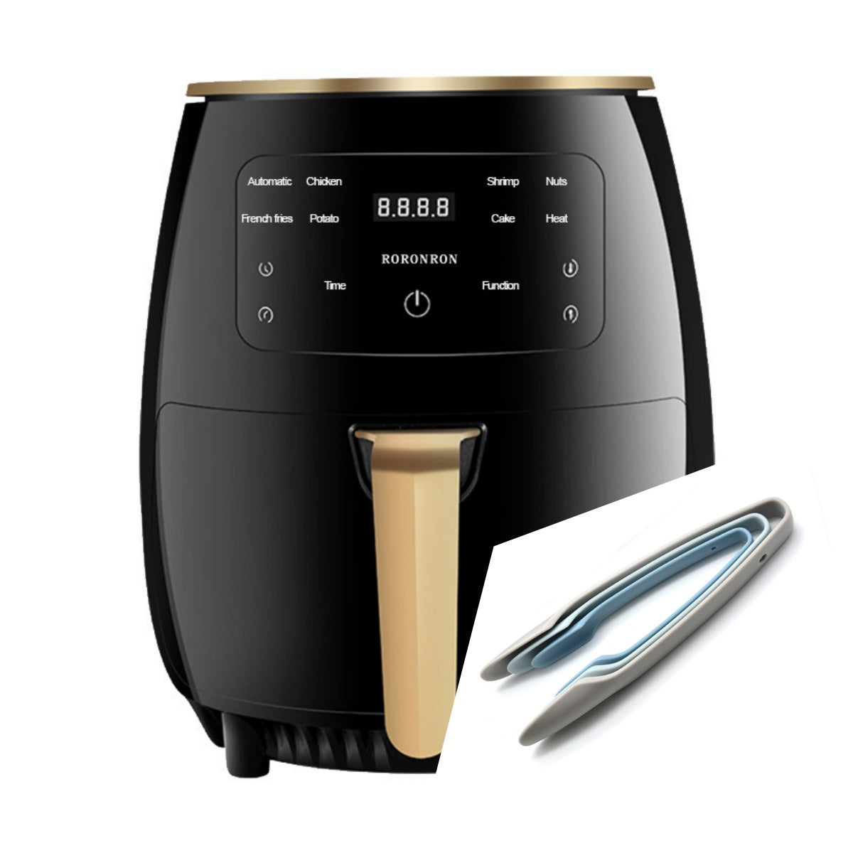 Smart Touch Air Fryer with 1400W Heating and Auto Power-Off