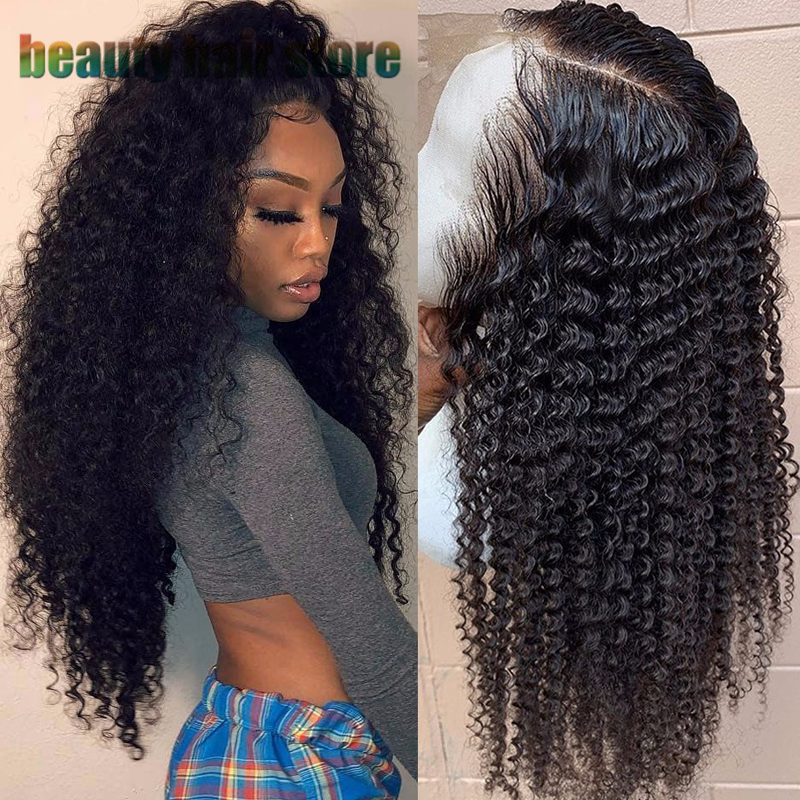 Brazilian Kinky Curly Lace Front Human Hair Wig, 150% Density