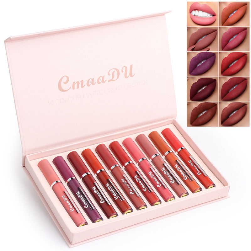 Women's Non-Stick Cup Waterproof Matte Lipstick in Photo Colour