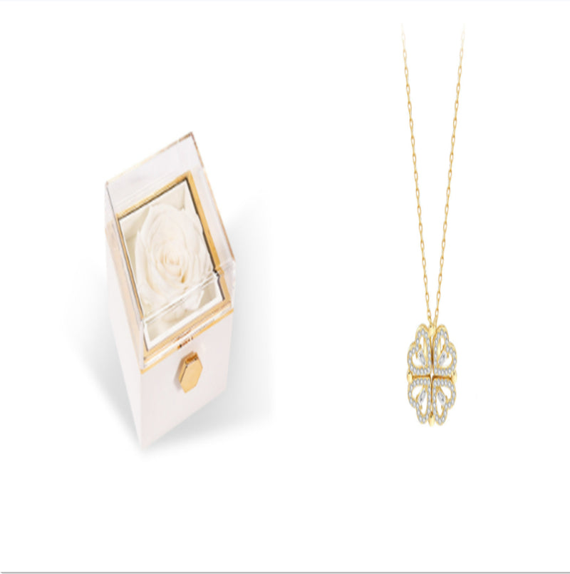 Detachable Four-Leaf Clover Necklace for Women, Multi-Wear Style