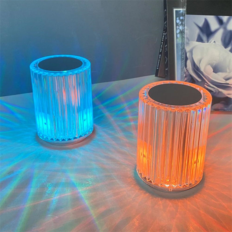 Crystal Table Lamp with RGB LED Lights and Remote Control