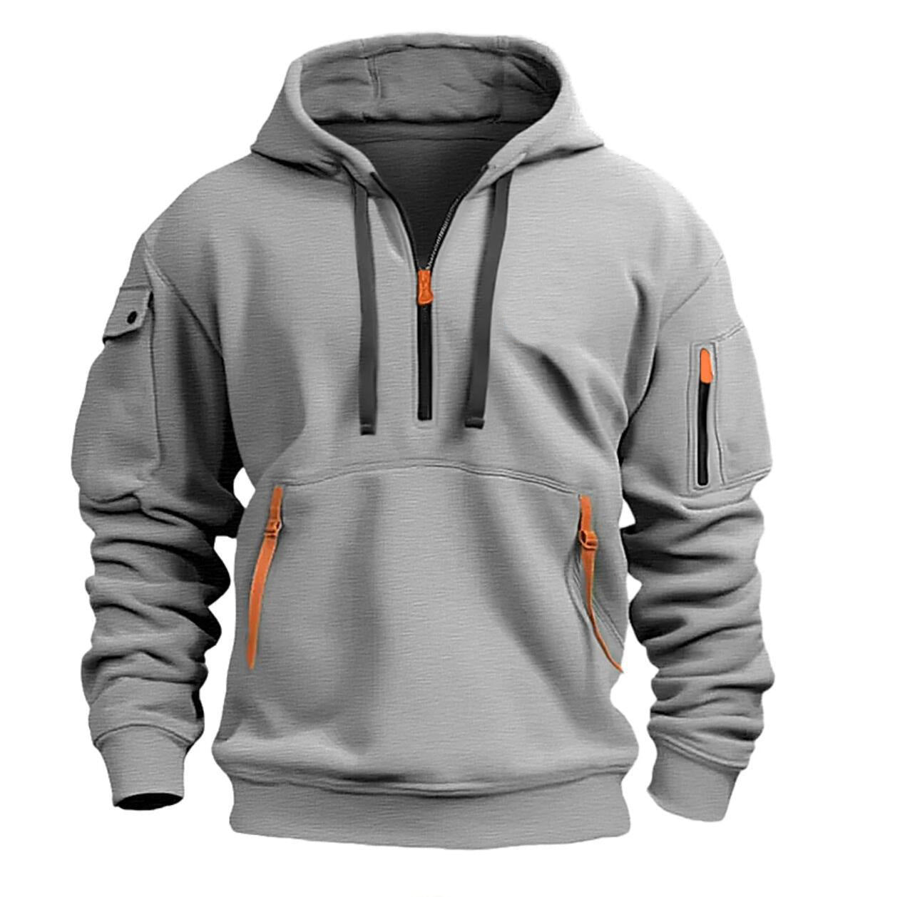 Dropped Shoulder Hooded Sweatshirt, Loose Plus Size Pullover