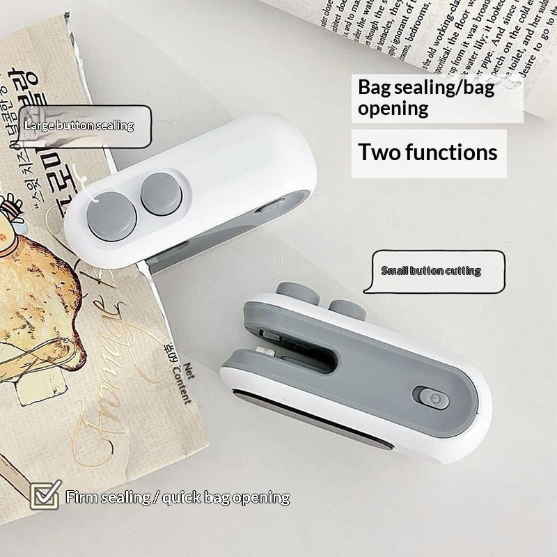 Mini 2-in-1 USB Bag Sealer and Opener For Snacks