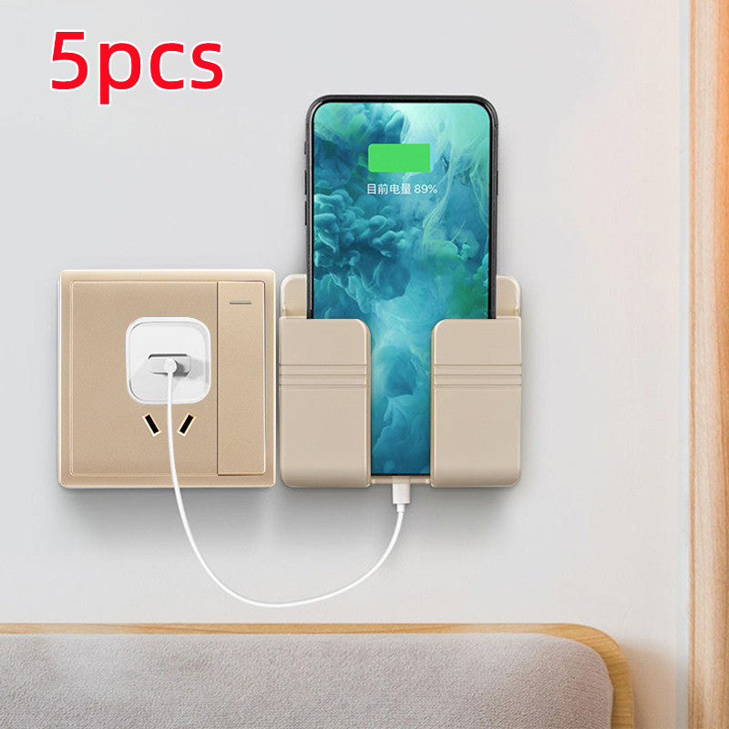 Punch-Free Sticky Phone Charging Rack, Wall Mounted Storage Holder