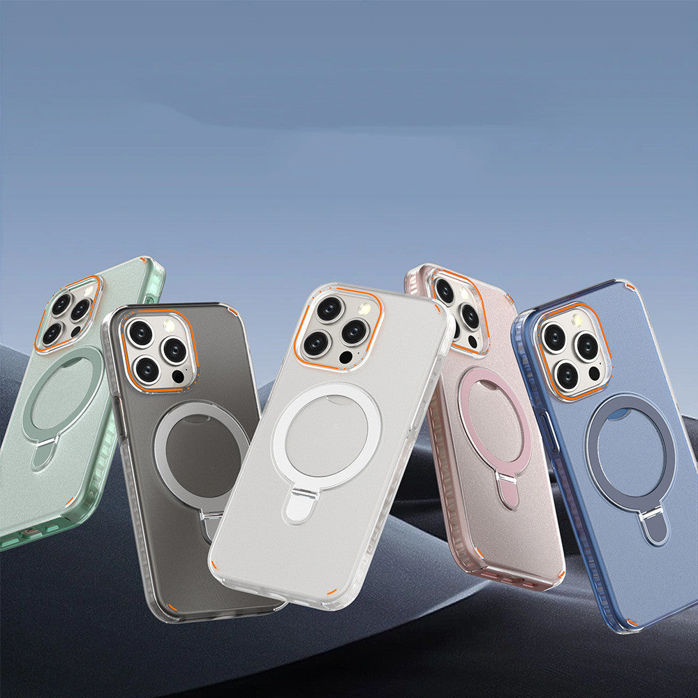 Colourful Magnetic Phone Case With Holder Stand And Strap Hole