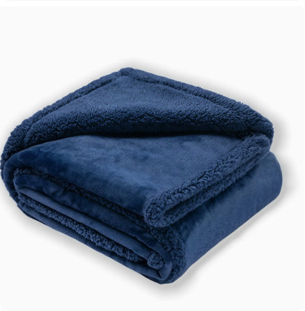 Thick Flannel Sherpa Pet Blanket For Dog Kennels, Warm