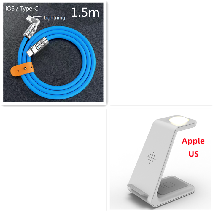 3-in-1 Wireless Charging Station Stand for Phones, Watch and Earbuds