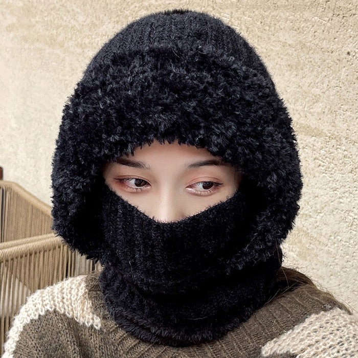 Warm Hat and Scarf Combined Neck Bandana in Soft Acrylic