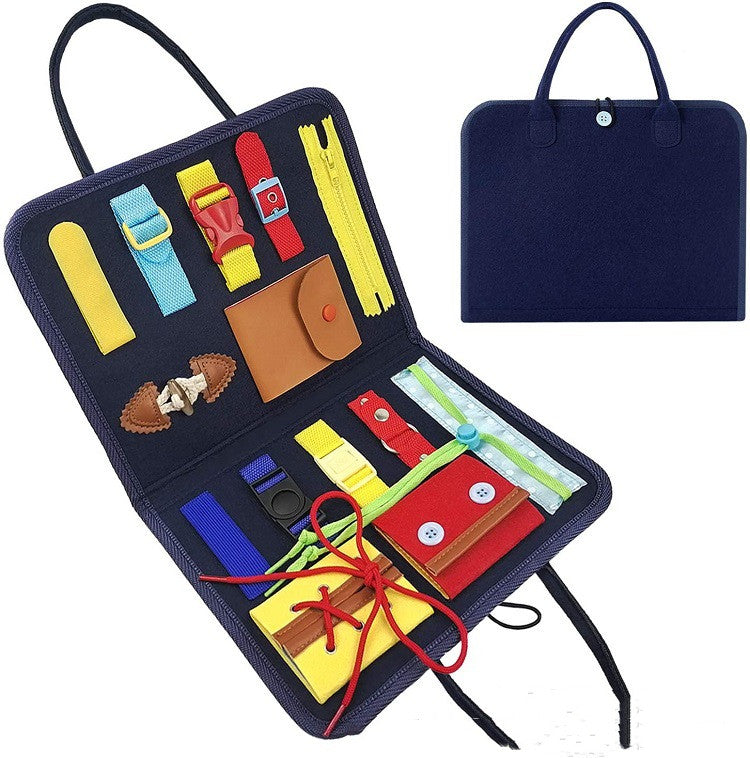 Felt Busy Book for Toddlers, Dressing and Buttoning Learning Board