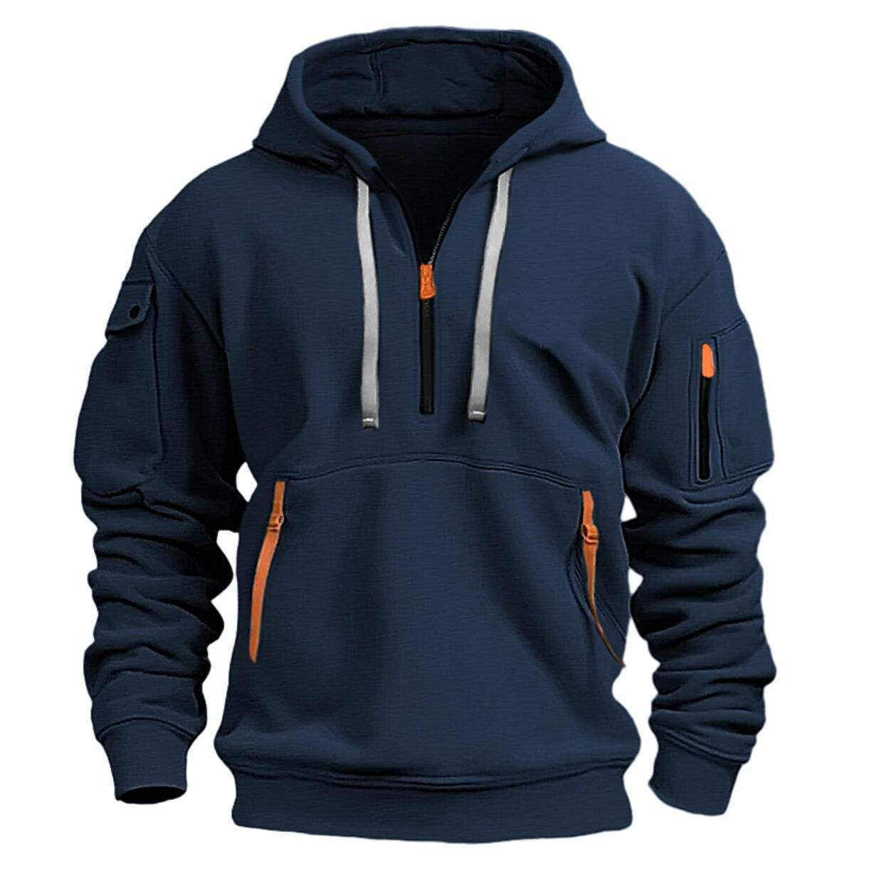 Dropped Shoulder Hooded Sweatshirt, Loose Plus Size Pullover