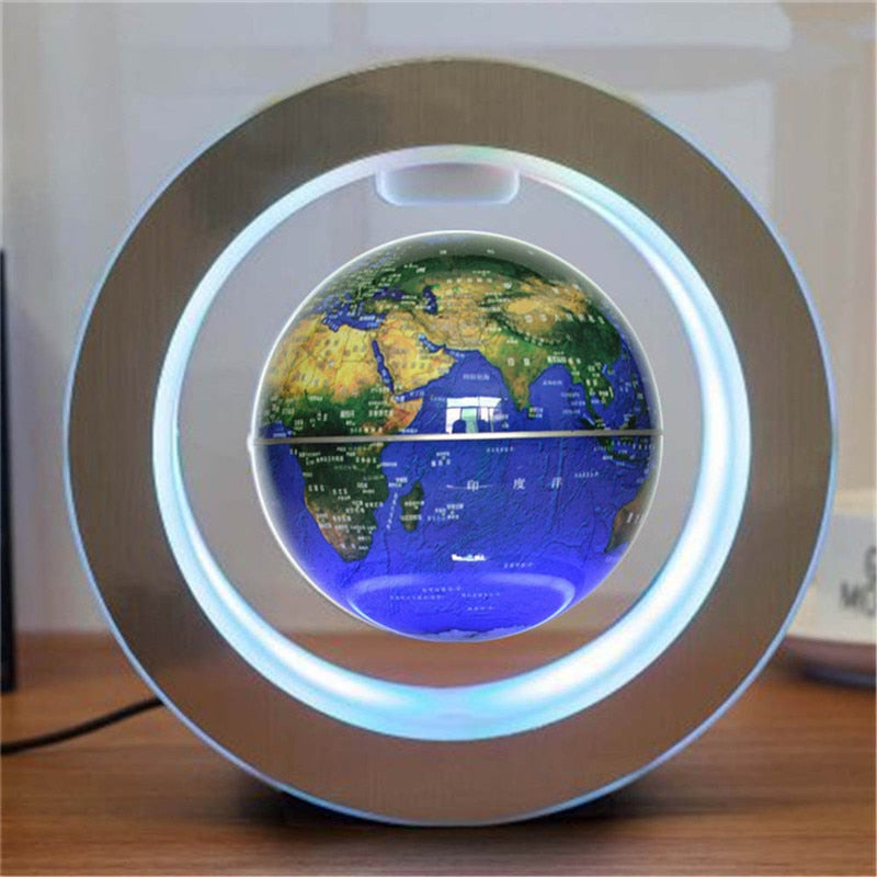 Levitating LED World Map Globe With Magnetic Floating Display