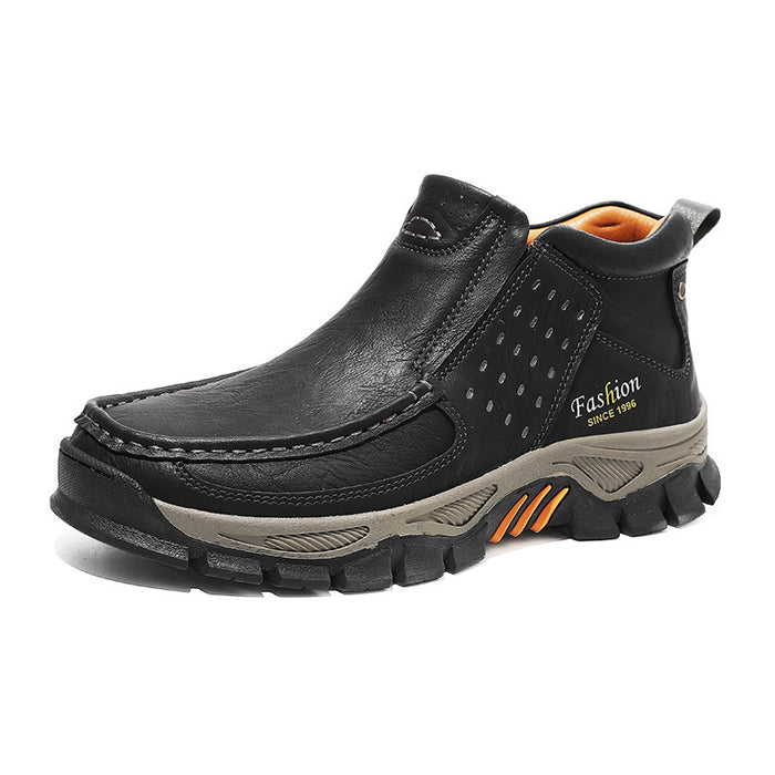 Bottes de cheville décontractées pour homme avec détails métalliques et talon épais