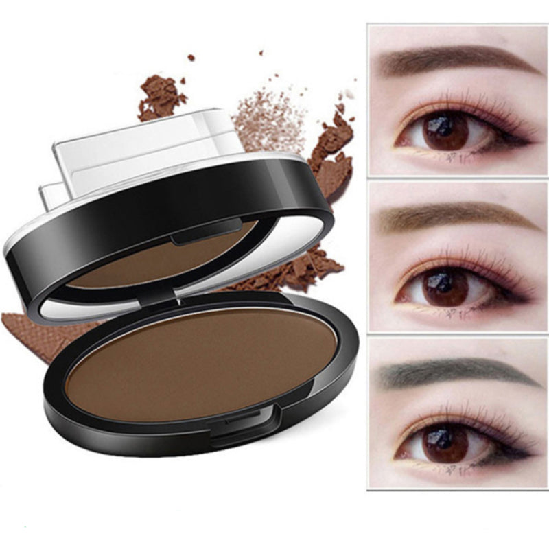Eyebrow Stamp Kit With Stencils And Waterproof Brow Powder