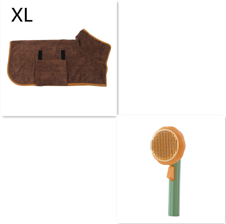 Self-Cleaning Steel Wire Cat Brush for Grooming, Hand-Held Comb