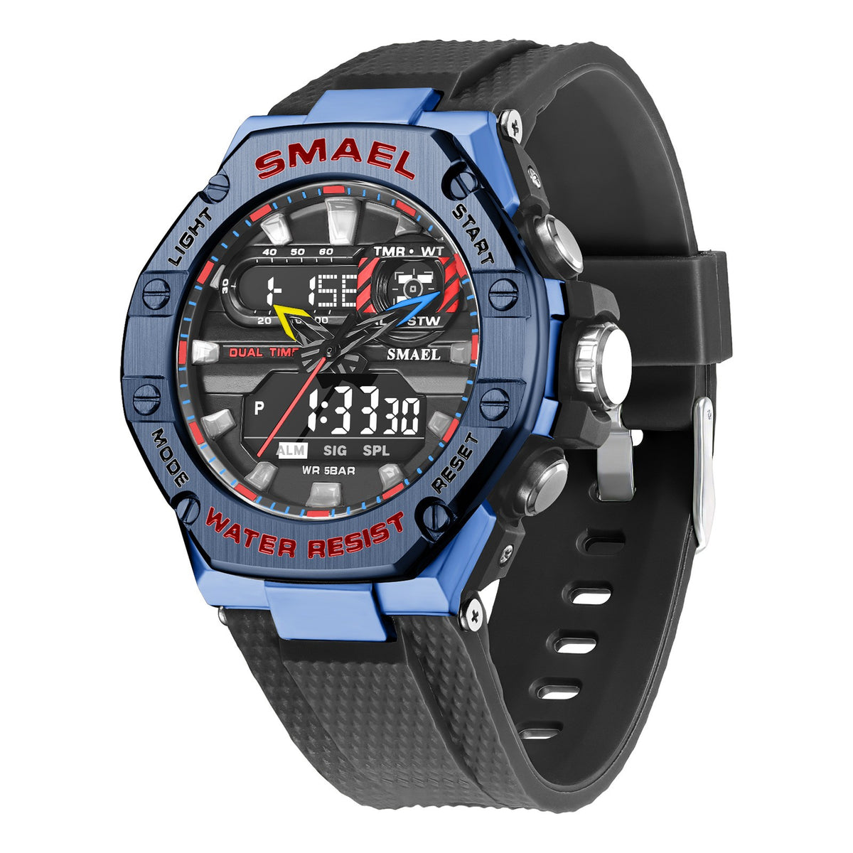 Men's Digital Alloy Electronic Watch with Sporty Style and Clear Display