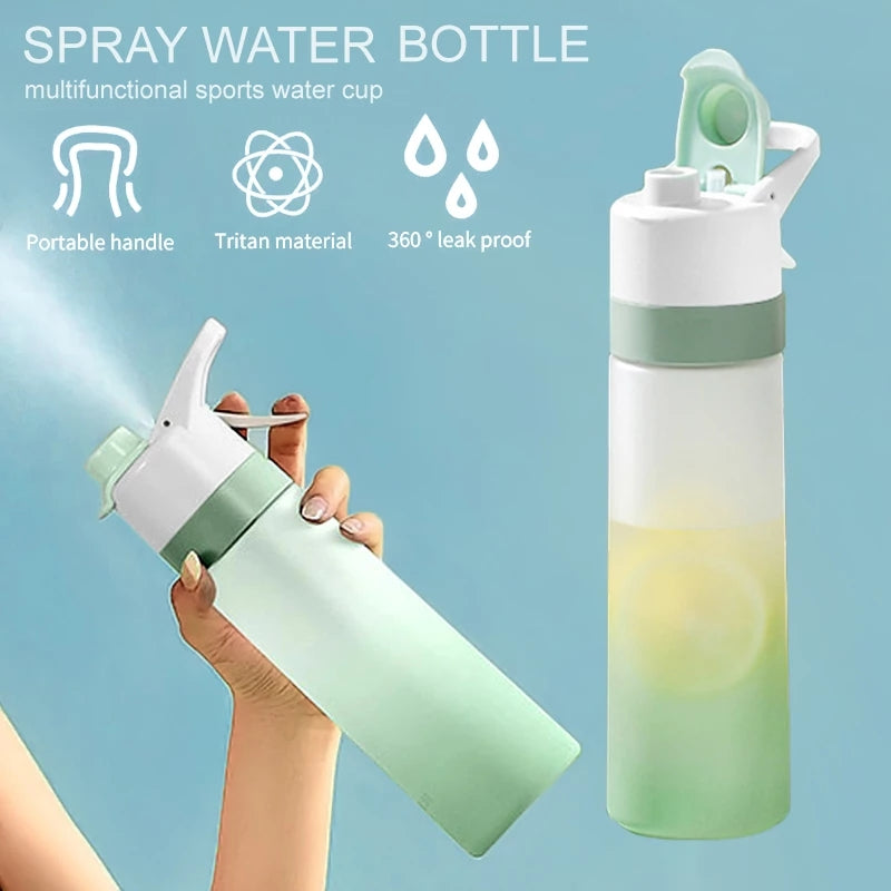 Spray Water Bottle With Handle Strap For Sport And Travel